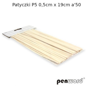 Patyczki P5 0,5cmx19cm 50szt kolor drzewa p10