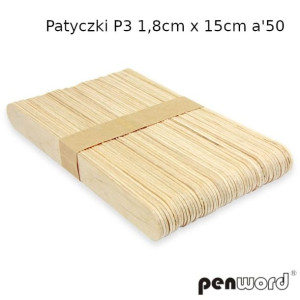 Patyczki P3 1,8cmx15cm 50szt kolor drewna p10