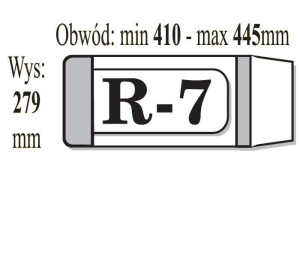 Okładka książkowa reg.R-7 wys. 279mm x obw. 410mm - 445mm p50 IKS cena za 1