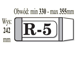 Okładka książkowa reg.R-5 wys. 242mm x obw. 330mm - 355mm p50 IKS cena za 1
