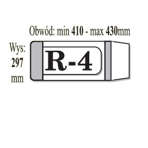 Okładka książkowa reg.R-4 wys. 297mm x obw. 410mm - 430mm p50 IKS cena za 1