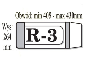 Okładka książkowa reg.R-3 wys. 264mm x obw. 405mm - 430mm p50 IKS "WSz"cena