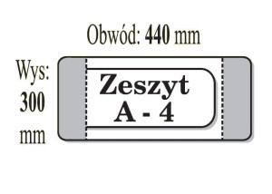 Okładka na zeszyt A4 wys. 300mm x obw. 440mm p50 IKS cena za 1szt