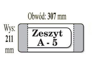 Okładka na zeszyt A5 wys. 210mm x obw. 307mm p50 IKS  cena za 1szt