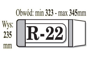 Okładka książkowa reg.R-22 wys. 235mm x obw. 323mm - 345mm p50  cena za 1sz