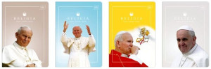 Zeszyt A5 32k kratka UV Religia JPII Franciszek p10 INTERDRUK mix cena za 1