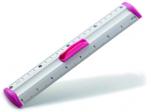 Linijka aliminiowa z uchwytem KEYROAD Measure Clip, 20 cm p12 mix kolorów c