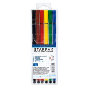 Cienkopis 6kol 0,4mm STARPAK