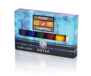 Farby tempera 6 kolorów 20ml - Astra
