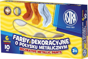 Farby dekoracyjne metaliczne 6kolorów ASTRA