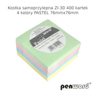 Kostka samoprzyl. pastel 76mmx76mm ZI-30 400 kartek