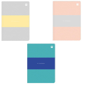 Brulion A4 64k kratka opr.póltw. Black&Blue pastel p5 INTERDRUK  cena za 1s
