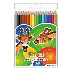 Kredki 18kol trójkątne Safari + sre/zło