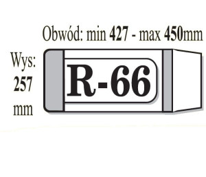 Okładka książkowa reg.R-66 wys. 257mm x obw. 427mm - 450mm p50 IKS cena za