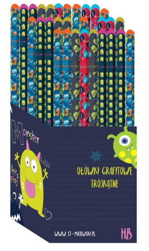 Ołówek trójkątny HB Monster p72,cena za 1szt
