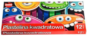 Plastelina 12kol. kwadratowa MONA