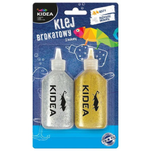 Klej brokatowy 2 kolory 40g blister KIDEA DERFORM