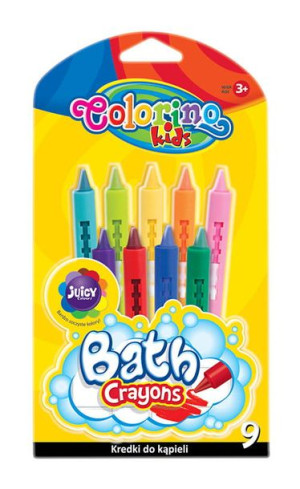 Kredki do kąpieli 9 kolorów - Colorino Kids
