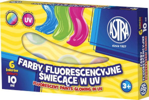 Farby plakatowe 6 kolorów fluo ASTRA