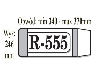 Okładka książkowa reg.R-555 wys. 246mm x obw. 340mm - 370mm p50 IKS cena za