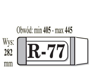 Okładka książkowa reg.R-77 wys. 282mm x obw. 405mm - 445mm p50 IKS cena za