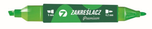 Zakreślacz okr./ścięty zielony p12 TETIS/ cena za 1szt