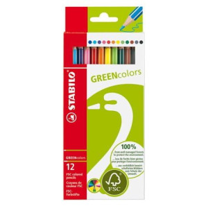 Kredki 12kol Stabilo Green colors 6019/2-121