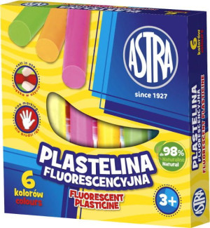 Plastelina 6 kol. fluo ASTRA