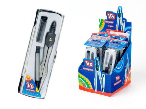 Cyrkiel metalowy ołówek automatyczny + grafity VS p12  STARPAK, cena za 1sz