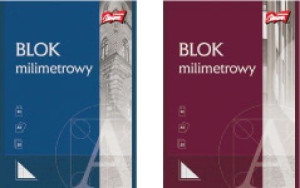 Blok milimetrowy A4 20k UNIPAP p10 MAJEWSKI mix cena za 1 szt