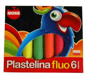 Plastelina 6kol.fluo. MONA