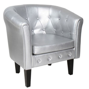 MIADOMODO Fotel Chesterfield, 58 x 71 x 70 cm, sre