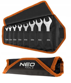 Neo Zestaw Klucze Płaskie Dwustronne 5.5-27mm 8szt