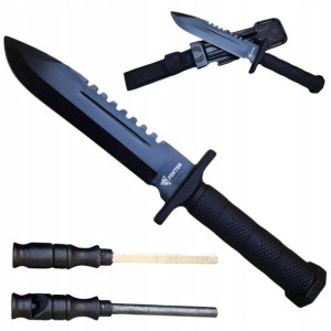 Nóż Taktyczny Wojsko Kzestaw 5w1 Survival Krzesiwo