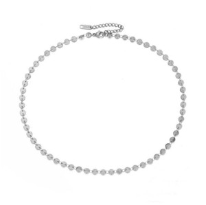 Łańcuszek Srebrny "shines" Naszyjnik Stal Chirurgiczna Blaszki Choker
