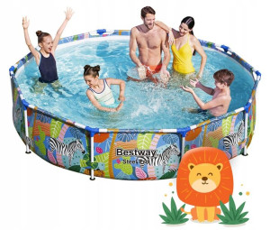 Basen ogrodowy stelażowy Safari 305 x 66 cm Bestway 56985