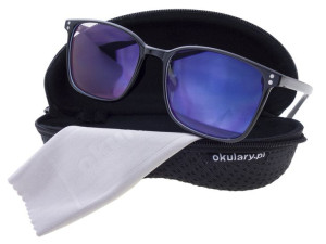 Okulary zerówki nerdy kujonki z filtrem blue light do komputera POLARISS 21