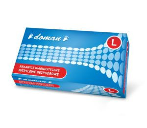 Doman Rękawice Nitrylowe Rękawiczki Rozmiar L 100Szt