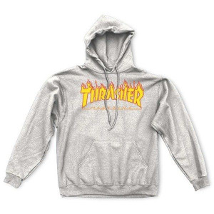 Bluza męska z kapturem Thrasher Hood Flame Gre
