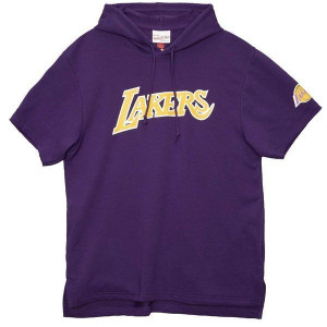 Bluza z kapturem Mitchell & Ness Gameday NBA Los Angeles Lakers fioletowa
