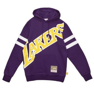 Bluza z kapturem Mitchell & Ness NBA Los Angeles Lakers fioletowa