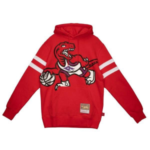 Bluza z kapturem Mitchell & Ness NBA Toronto Raptors czerwona