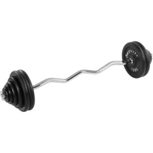Gryf sztanga łamana MOVIT 65,5 kg gryf   zestaw ob