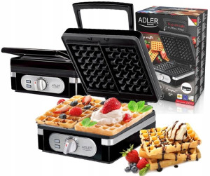 Gofrownica 2000W Duża Moc 2 Gofry Mocna