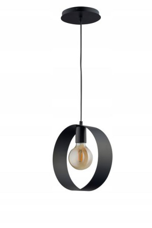 Czarna Lampa Wisząca 1 Obręcz Happy Sigma