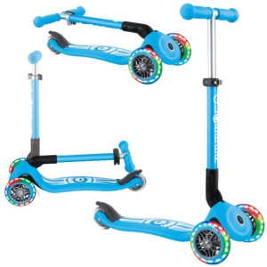 Hulajnoga trójkołowa balansowa dla dzieci 2+ Globber Blue-Smiley