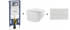 Zestaw WC GEBERIT Stelaż WC + Miska + Przycisk
