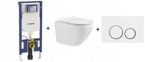 Zestaw WC GEBERIT Stelaż WC + Miska + Przycisk