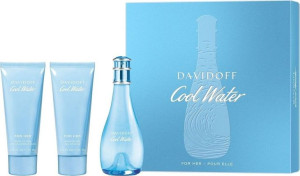 Davidoff Cool Water 100ml EDT + 75ml balsam do ciała + 75 żel pod prysznic