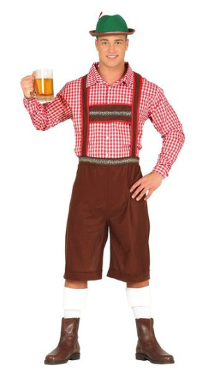 Strój Bawarczyk Bawarski Brązowy Oktoberfest - L